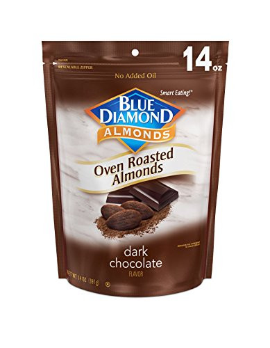 Blue Diamond Almonds Oven Roasted Dark Chocolate Flavored Snack Nuts, 14 Oz.
