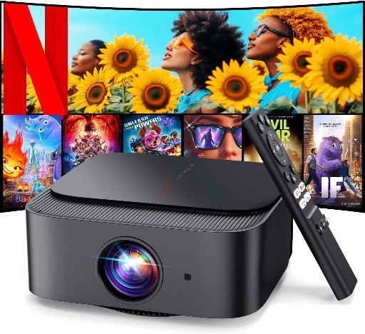 DBPOWER E2 Smart Projector with WiFi and Bluetooth