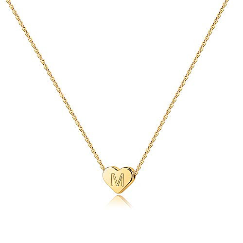 Turandoss Heart Initial Necklace