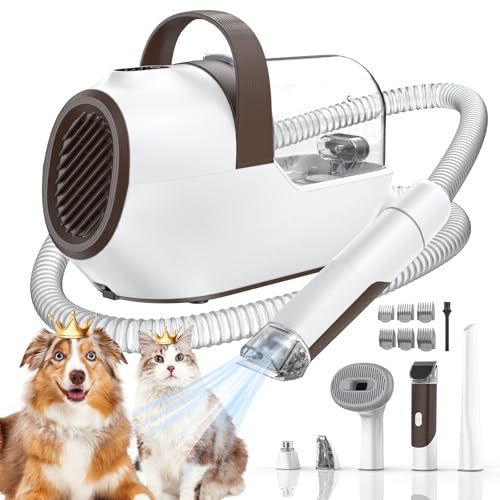 Dog Grooming Vacuum Kit with Pet Clipper Nail Grinder