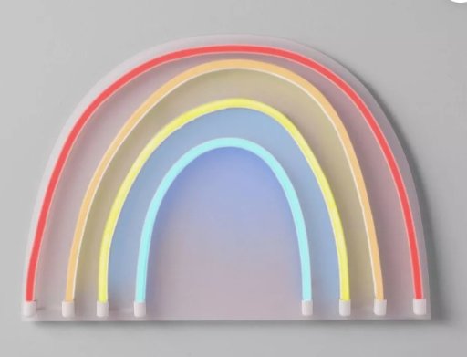 Pillowfort Rainbow Neon Kids' Wall Decor Art Light