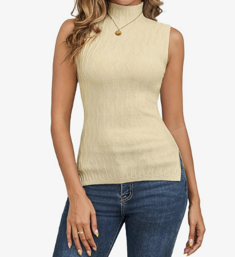 Totatuit Sleeveless Turtleneck Tops