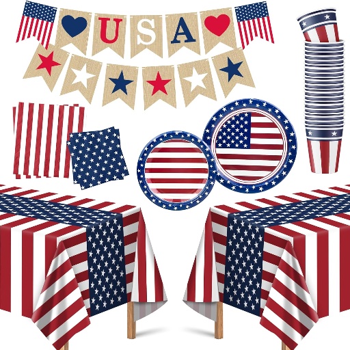 Memorial Day/4th of July Supplies - 123 Pcs