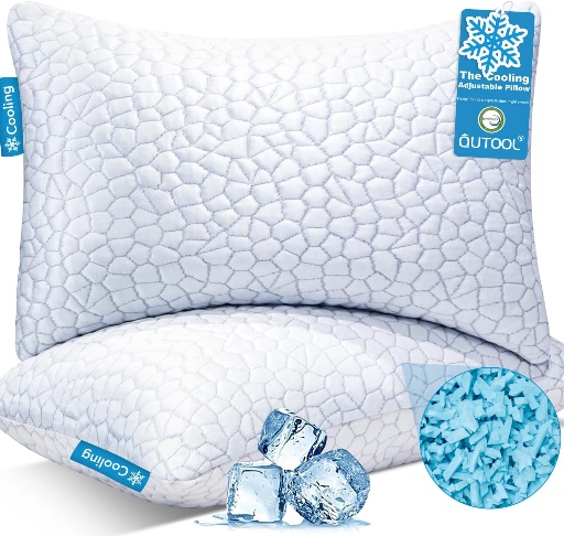 Cooling Memory Foam Pillow - 2 Pack