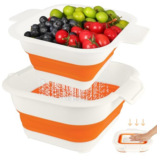 Collapsible Colander Set W/Strainer Bowl