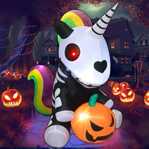 Unicorn Skeleton Inflatable Yard Decoration