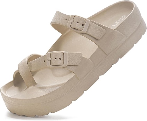 Women's Platform Sandals with Adjustable Straps