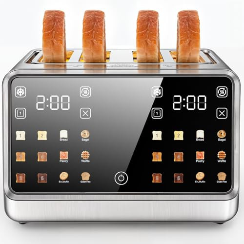 4 Slice Toaster– Dual Digital Smart TouchScreen & Independent Control Panel