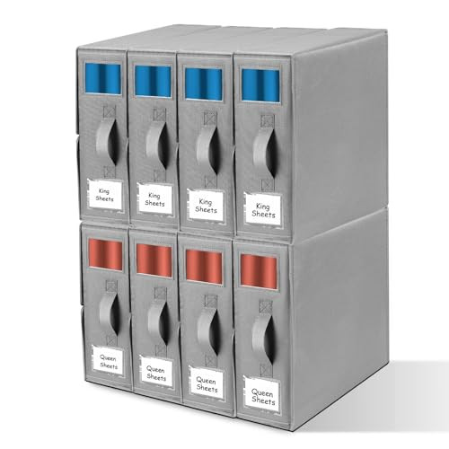 Foldable Linen Closet Organizer 8-Pack