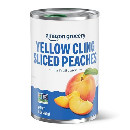 Amazon Fresh Yellow Cling Sliced Peaches, 15 Oz.