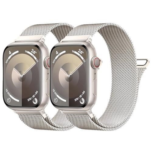 Milanese 2 Pack Compatible with Apple Watch Bands