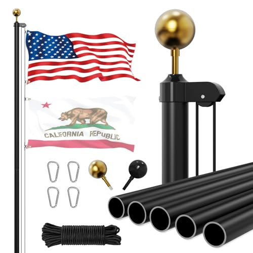 Ryzenthr 25 FT Heavy Duty Flag Pole Kit