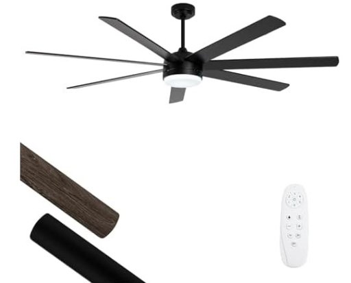  72", 7-Blade Outdoor Ceiling Fan W/Light & Remote