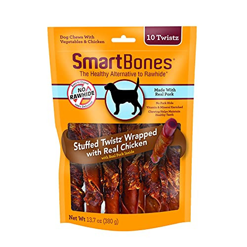 SmartBones Chicken Wrapped Stuffed Twists Dog Chews