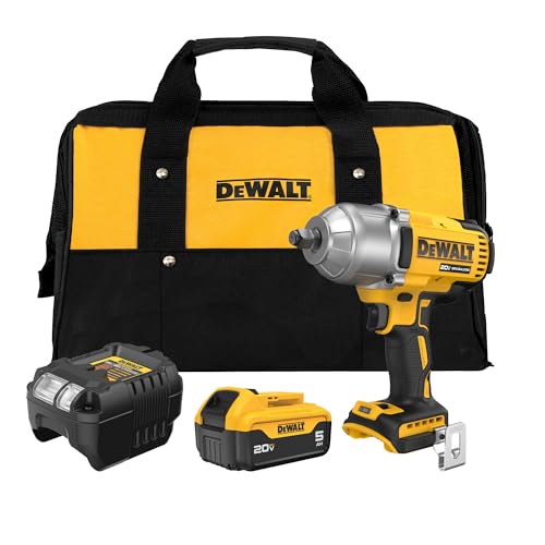 DEWALT 20V MAX Brushless 1/2" High Torque Impact Wrench Kit with Battery & Charger
