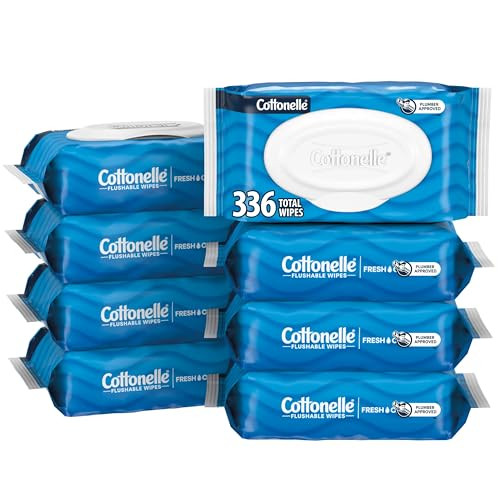 Cottonelle Flushable Wet Wipes (Fresh Feel) 8-Pack 42-Count