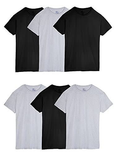 Fruit of the Loom Men's Crew Tee Undershirts, 6-Pack