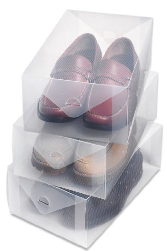 Whitmor Clear Vue Men's Shoe Box S/3