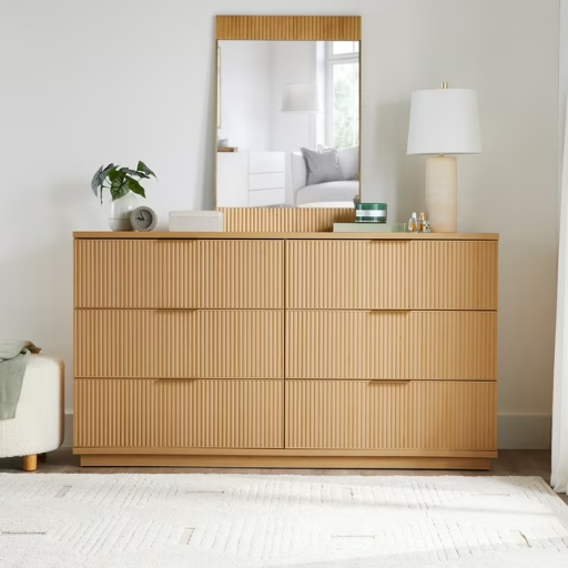 Better Homes & Gardens Lillian Fluted 6 Large Drawer Dresser