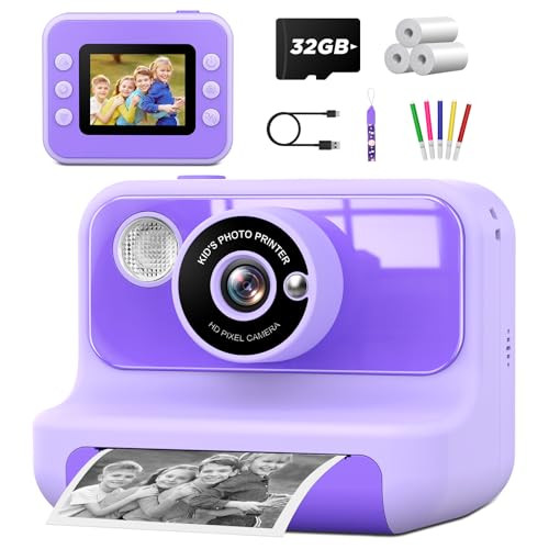 LETSHAHA Kids Camera Instant Print