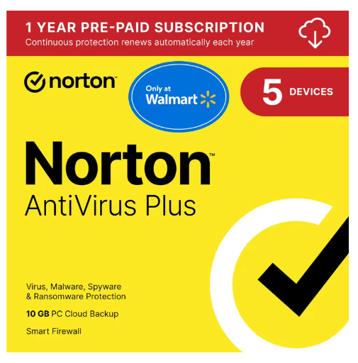 Norton AntiVirus Plus 5 Devices 1 Year Subscription