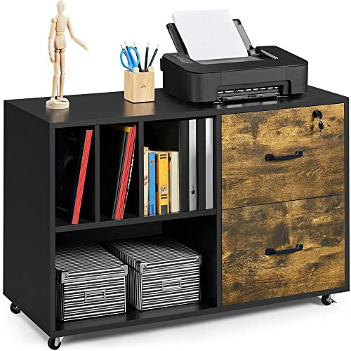 Yaheetech Large Rolling Filing Cabinet