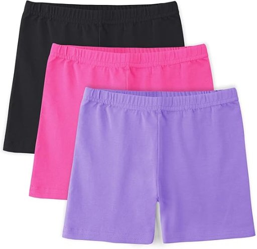 Girl's Bike Shorts, 3 pack