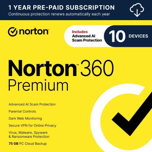 Norton 360 Premium 2025 (10 Devices) for $19.99