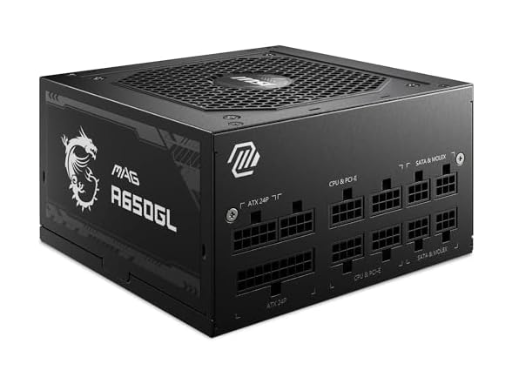 MSI MAG A650GL 650W 80 Plus Gold Fully Modular Power Supply