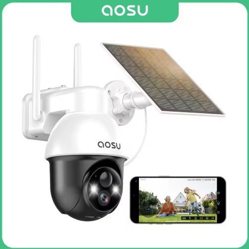 AOSU 3MP PTZ Solar Security Camera