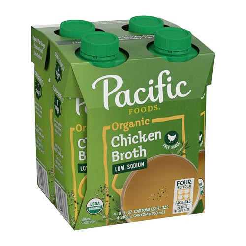 Pacific Foods Low Sodium Organic Free-Range Chicken Broth 4-Pack