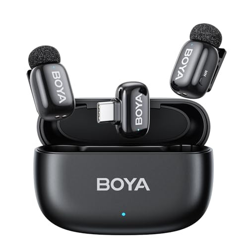 BOYA Mini Wireless Microphone W/USB C Plug & 30H Battery Life