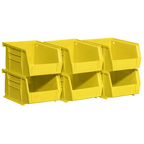 Akro-Mils AkroBins Plastic Hanging Stackable Storage Organizer Bin 6-Pack