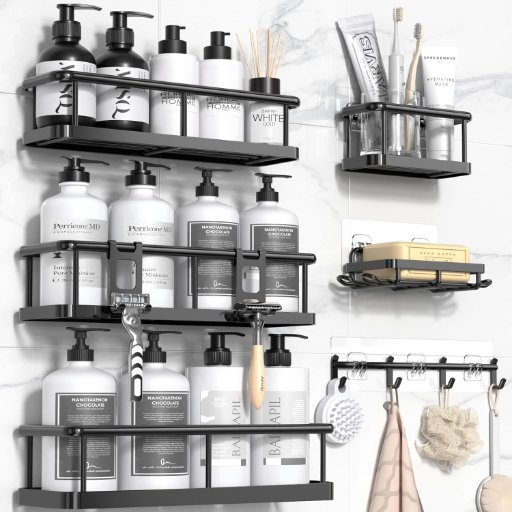 Rustproof Shower Shelves, 6-Pack