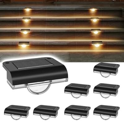 AGOTD Solar Stair Lights Outdoor Waterproof (8-Pack)