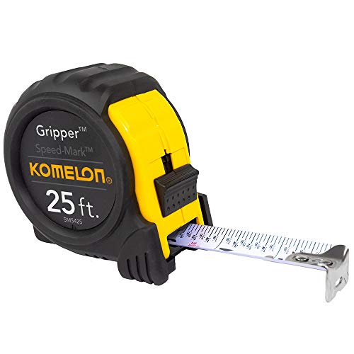 Komelon SM5425 Speed Mark Gripper Acrylic Coated Steel Blade Measuring Tape 1-Inch X 25Ft Deal