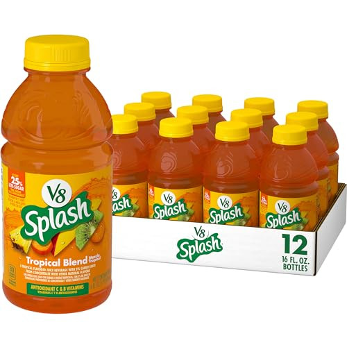 V8 Splash Tropical Fruit Blend Juice Beverage, 12 Pack, 16 Fl. Oz.