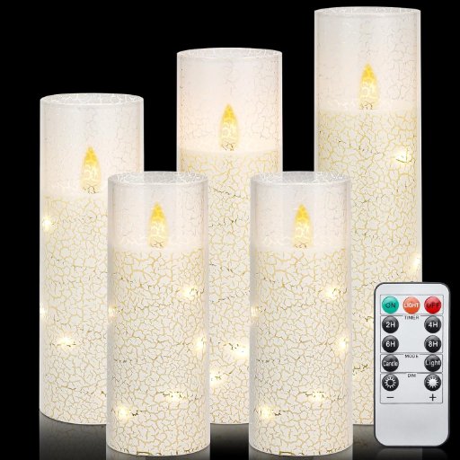 Flameless LED Pillar Candles with Remote Control and Timer