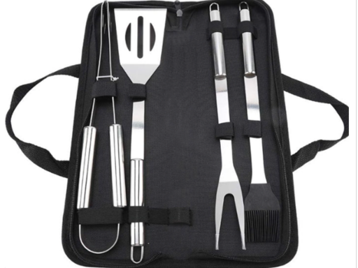 4 Piece Tool Set Stainless Steel Grill Accessories