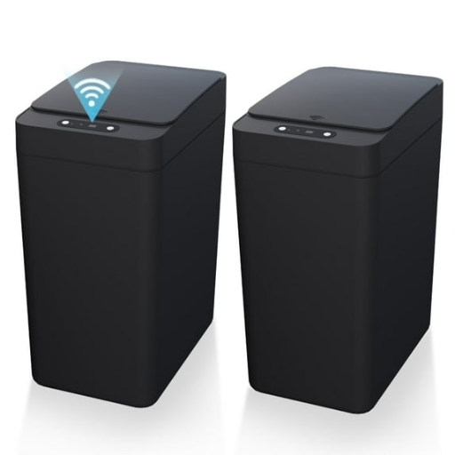 IRINNA 2-Pack Touchless Bathroom Trash Cans