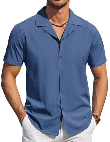 COOFANDY Mens Short Sleeve Shirts