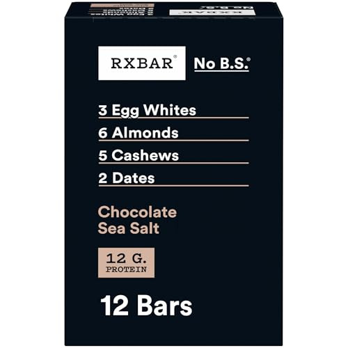 RXBAR Protein Bars Chocolate Sea Salt, 12 Count