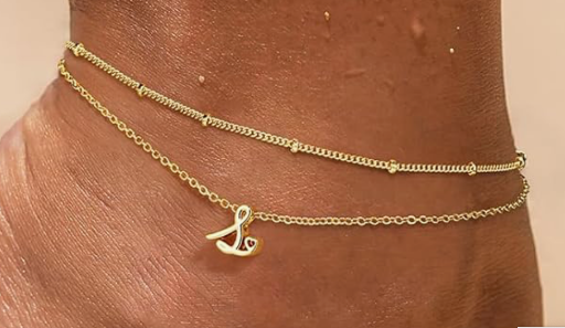 Yoosteel Initial Ankle Bracelets