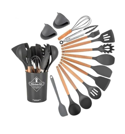 15-Piece Silicone Kitchen Utensil Set