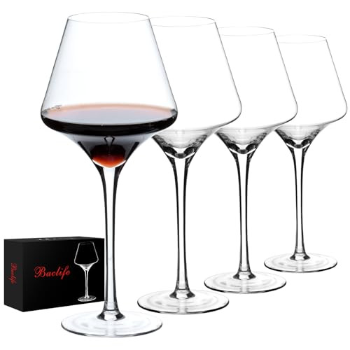Baclife Red Wine Glasses, Set of 4