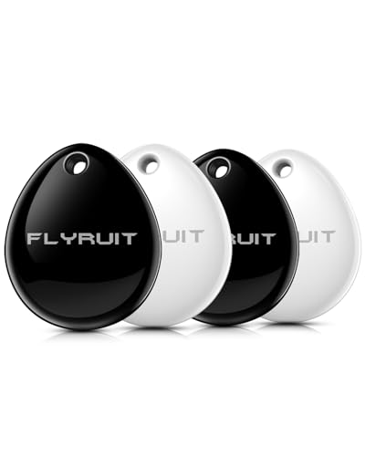 FLYRUIT Find My Certified Bluetooth Tracker Tags (iOS Only) 4-Pack