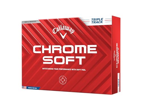 Callaway Golf Chrome Soft Golf Balls Triple Track White Dozen