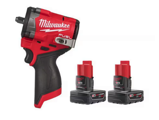 Milwaukee 12V Lithium-Ion Brushless Cordless Stubby 3/8 in. Impact Wrench 