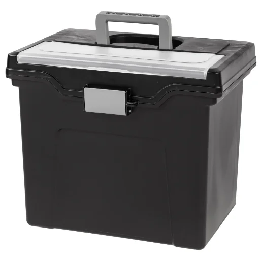 IRIS Portable Letter Plastic File Box
