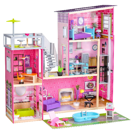 KidKraft Uptown Wooden Dollhouse with Accessories